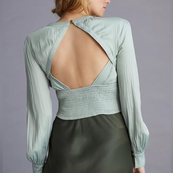 Anthropologie Blouson-Sleeve Blouse - Picture 3 of 4